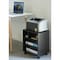 Basicwise Wooden Office Storage Printer Stand with Wheels, Black QI003730.BK - alternate 6